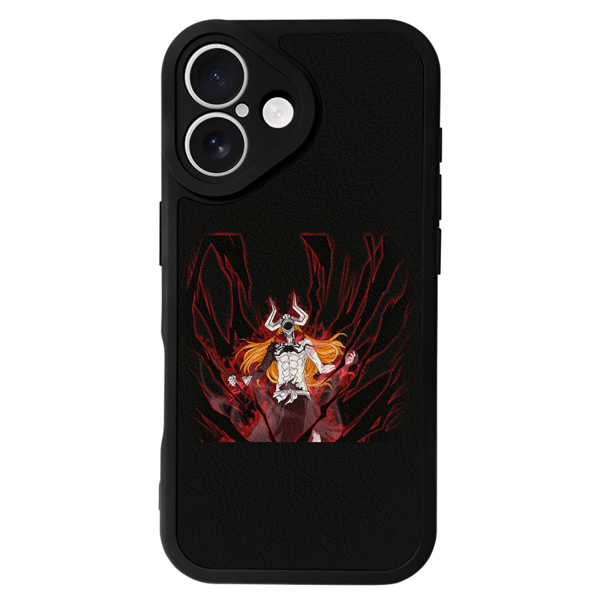 ブリーチ 黒崎一護（くろさき いちご）BLEACH Kurosaki Ichigo 【iPhone 16シリーズ対応】シリコンスマホケース（レザー調） 材質：シリコン